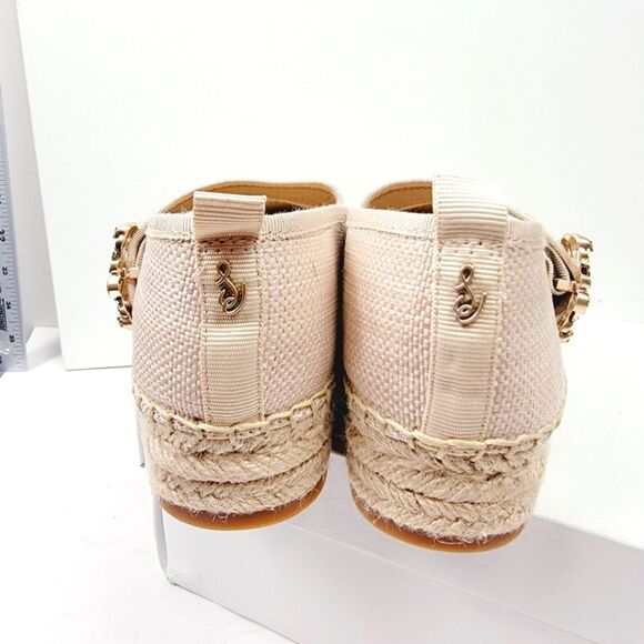 Sam Edelman Linen Look Maddy Orchid Mary Jane Espadrille Flat Size 6.5 NIB - Picture 5 of 8